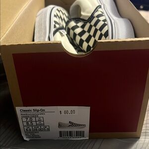 Vans Black and White Checkered Sneakers BRAND NEW IN BOX M7/W8.5